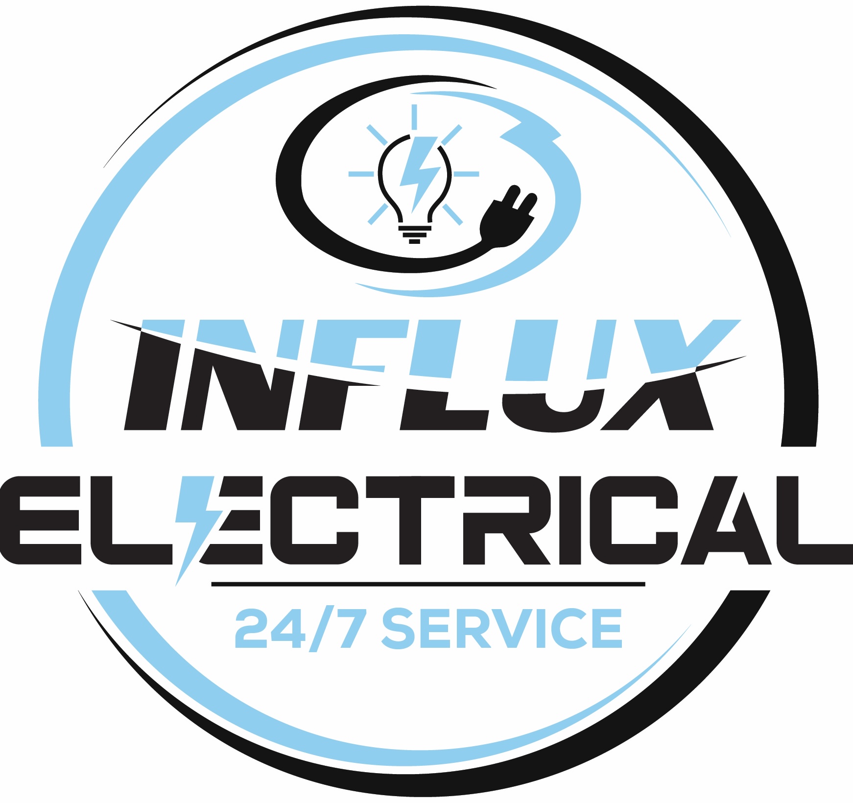 Influx Electrical - 24/7 Services logo, electrician in Darlington