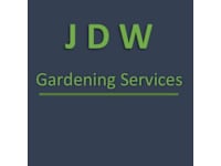 JDW Gardening Services logo, gardener in Dartford