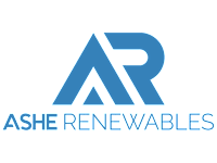 Ashe Renewables Ltd logo, EV charger installer in Colwyn Bay