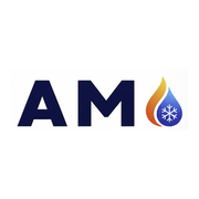 AM Heating logo, air conditioning engineer in London