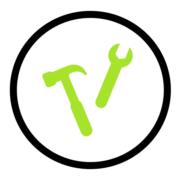 A Handy Handyman logo, handyman in Leeds