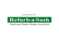 Refurb-a-Sash logo, window fitter in London