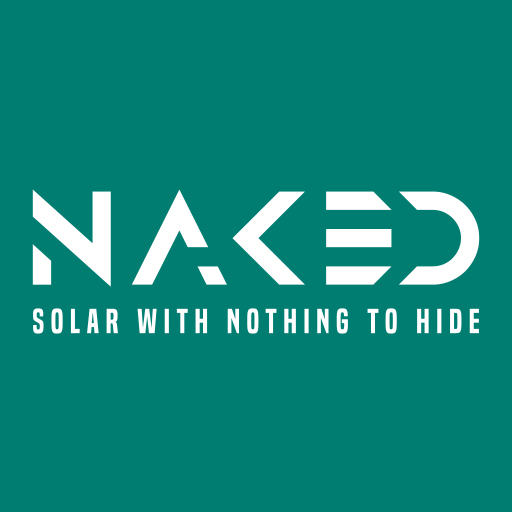 Naked Solar Ltd logo, EV charger installer in Newquay