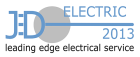 JD Electric 2013 logo, electrician in Swinton
