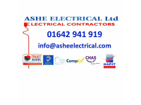 Ashe Electrical Ltd logo, electrician in Eston