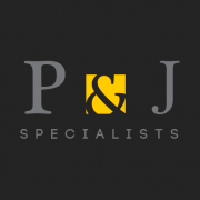 P&J Specialists logo, driveway and patio installer in Middlesbrough