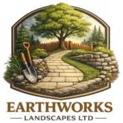 earthworks landscapes ltd logo, landscaper in Walton-on-Thames