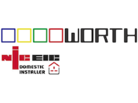 Worth Installations logo, electrician in Copthorne