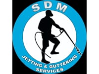 SDM Jetting and Guttering Services logo, fascia, soffit and guttering installer in London
