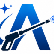 Aqua Blast logo, plasterer in Arnold
