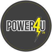 POWER4U logo, EV charger installer in Sutton-in-Craven