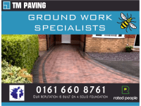 TM Paving logo, driveway and patio installer in Farnworth