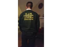 CJH Landscapes logo, gardener in Verwood