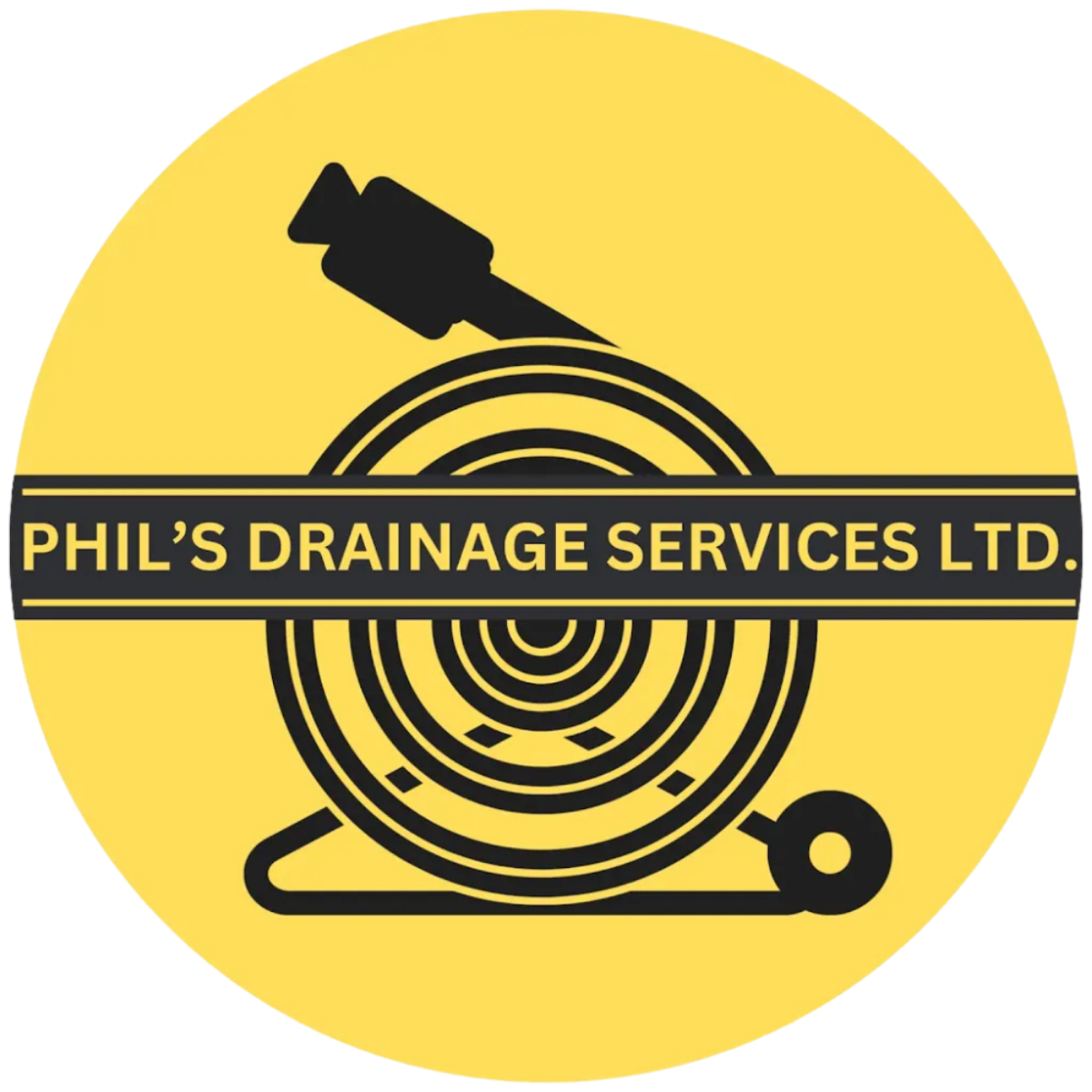 Phil's Drainage Services logo, drainage engineer in Fleet