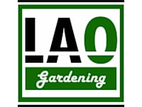 Lawn & Order logo, gardener in Walton-on-Thames